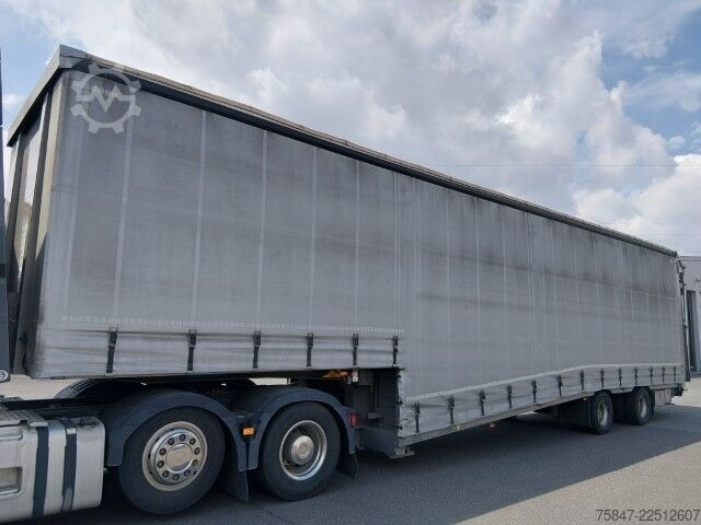 Open semitrailer with tarp Schröder ST 18/20 P4-13.35 Mega Rampe Hubbett