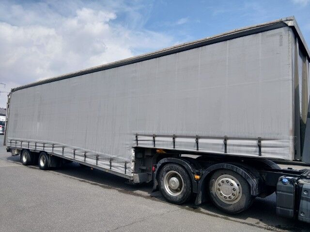 Open semitrailer with tarp Schröder ST 18/20 P4-13.35 Mega Rampe Hubbett