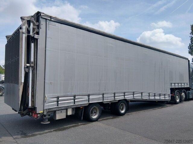 Open semitrailer with tarp Schröder ST 18/20 P4-13.35 Mega Rampe Hubbett