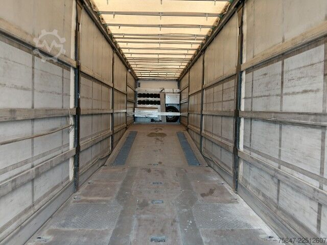 Open semitrailer with tarp Schröder ST 18/20 P4-13.35 Mega Rampe Hubbett