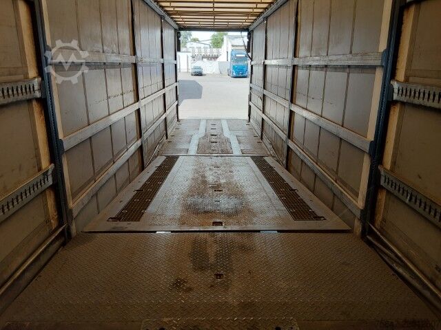 Open semitrailer with tarp Schröder ST 18/20 P4-13.35 Mega Rampe Hubbett