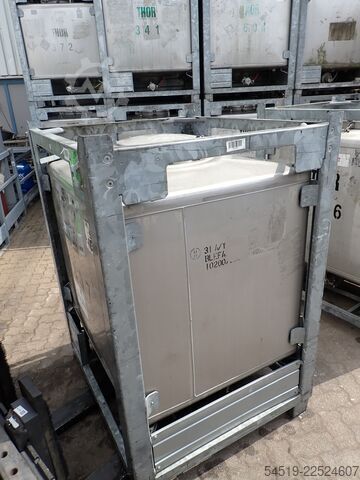 1,000 L stainless steel transport container (material: V4A)  