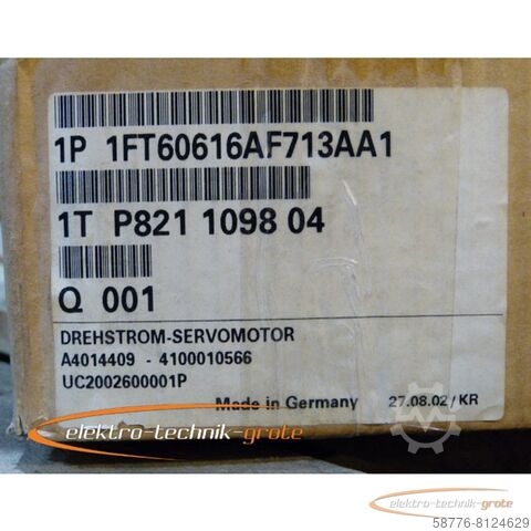 Control unit Siemens 1FT6061-6AF71-3AA1 Servomotor   -  mit 12 Monaten Gewährleistung! -