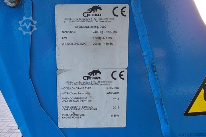 Mobilkran Jekko SPX532CL-2 Electric, Remote Controlled, 17.3m Lift