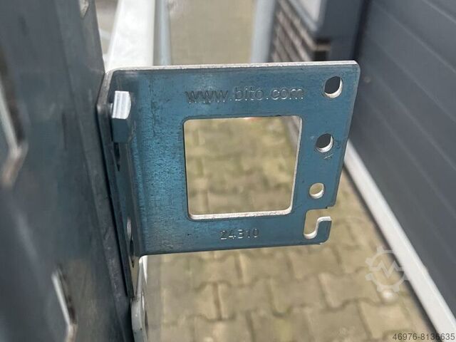 Halter Agraffenwinkel Palettenregal BITO Pro/ links 24310/ Materialfarbe: sendzimir verzinkt