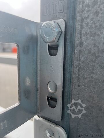 Halter Agraffenwinkel Palettenregal BITO Pro/ rechts 24311/ Materialfarbe: sendzimir verzinkt