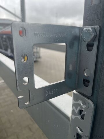 Halter Agraffenwinkel Palettenregal BITO Pro/ rechts 24311/ Materialfarbe: sendzimir verzinkt