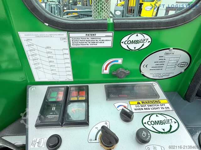4-way forklift truck Combilift C4000 / GAS / 9300MM / FREE-LIFT / CABIN