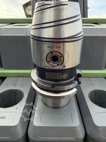 Bohrfutterhalter EROGLU SK40 DIN 69871 A mit Drehmomentregulierung Max. 20 Nm Uchwyt wiertarski EROGLU SK40 DIN 69871 A z regulacją momentu Max. 20 Nm Uchwyt wiertarski EROGLU SK40 DIN 69871 A z regulacją momentu Max. 20 Nm