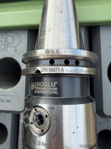 Bohrfutterhalter EROGLU SK40 DIN 69871 A mit Drehmomentregulierung Max. 20 Nm Uchwyt wiertarski EROGLU SK40 DIN 69871 A z regulacją momentu Max. 20 Nm Uchwyt wiertarski EROGLU SK40 DIN 69871 A z regulacją momentu Max. 20 Nm