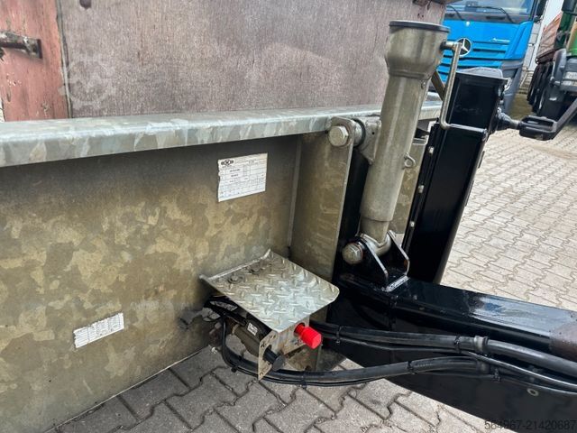 Low loader trailer Demmler TT119 Tiefladeranhänger mit Rampen Fräse
