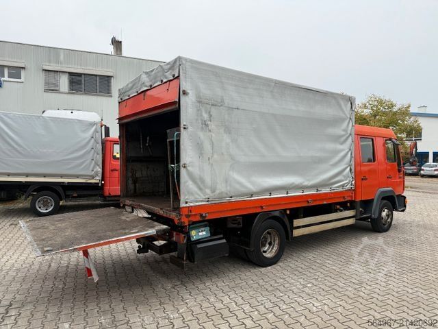 Curtain sider van MAN 8.174 L2000 Pritsche+Plane+LBW DOKA