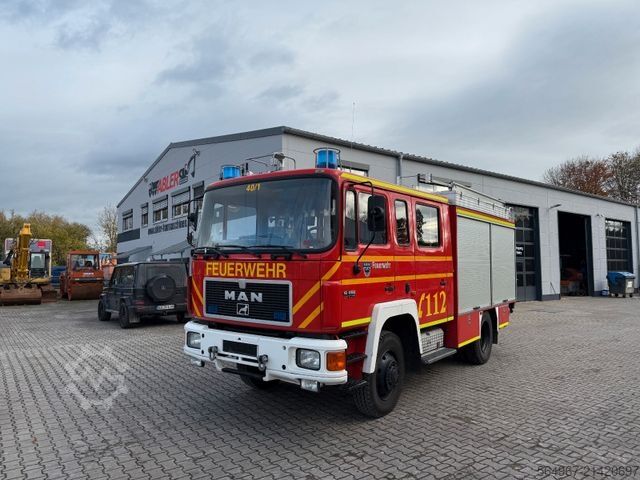 LKW mit Kofferaufbau MAN 12.222 Feuerwehr-LKW LF16 4x4 Allrad Expedition