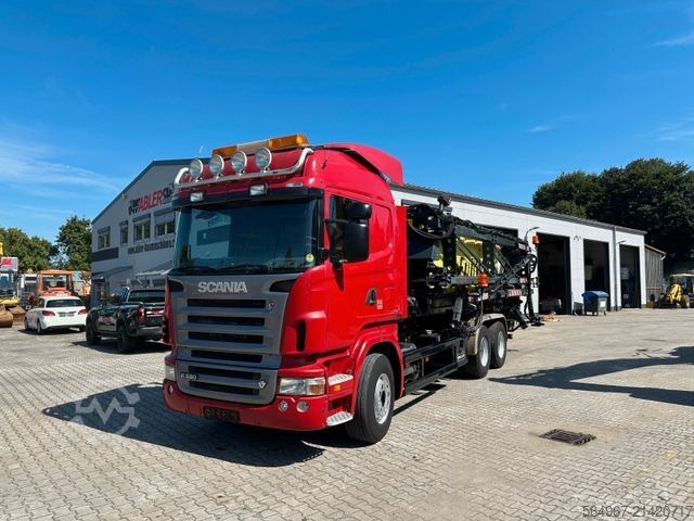 Abrollkipper SCANIA R580 Abrollkipper Flughafenstreufahrzeug 45m