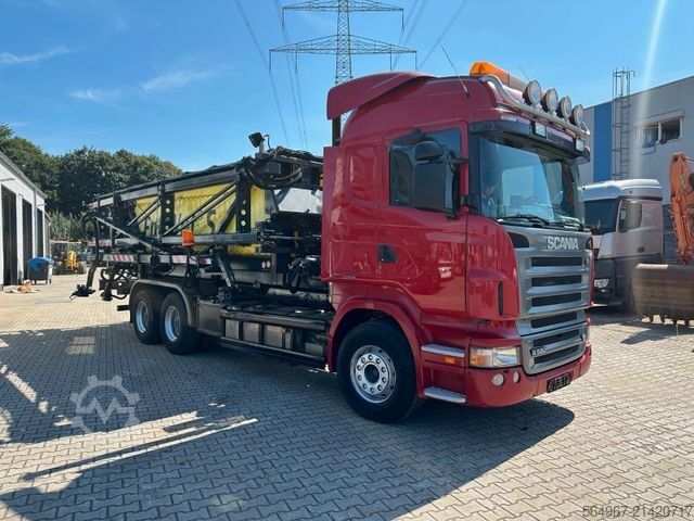 Abrollkipper SCANIA R580 Abrollkipper Flughafenstreufahrzeug 45m