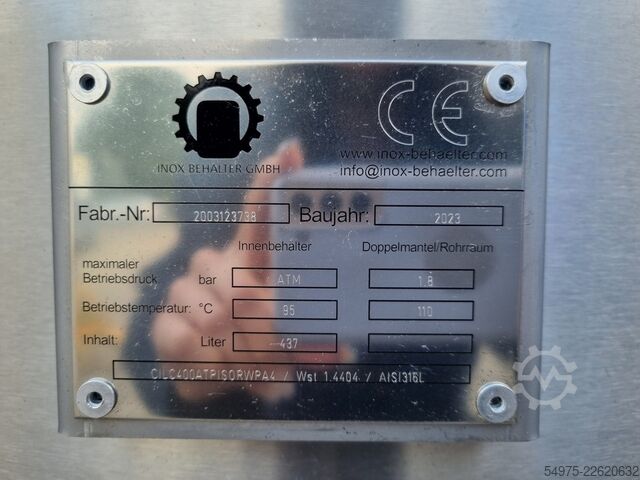 Heiz- / kühlbahrer Edelstahlbehälter Inox Behälter GmbH 
