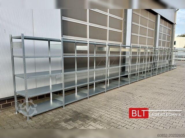 Plug-in shelving ca. 15,06 lfm. Fachbodenregal META H: 200 cm , T: 60 cm , 150 kg pro Ebene