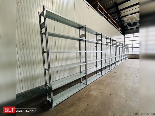 Boltless shelving rack, warehouse rack, small parts storage ca. 13 lfm Gebrauchtes SSI Schäfer R3000 Fachbodenregal Werkstattregale Handlager