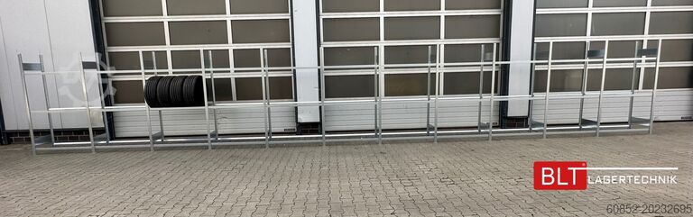 Plug-in shelving ca. 34,56 lfm. Reifenregale META für bis zu 360 Reifen! Neuware