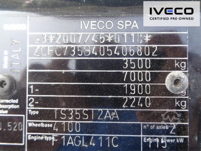 Box van IVECO 35S16
