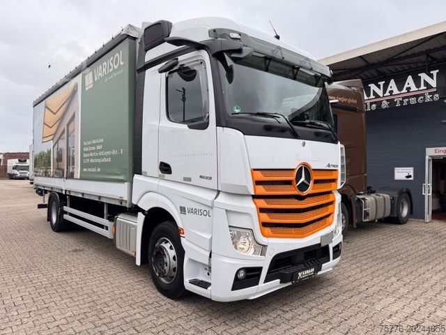Flatbed truck with tarp MERCEDES-BENZ 1833 Actros 5   StreamSPace LBW