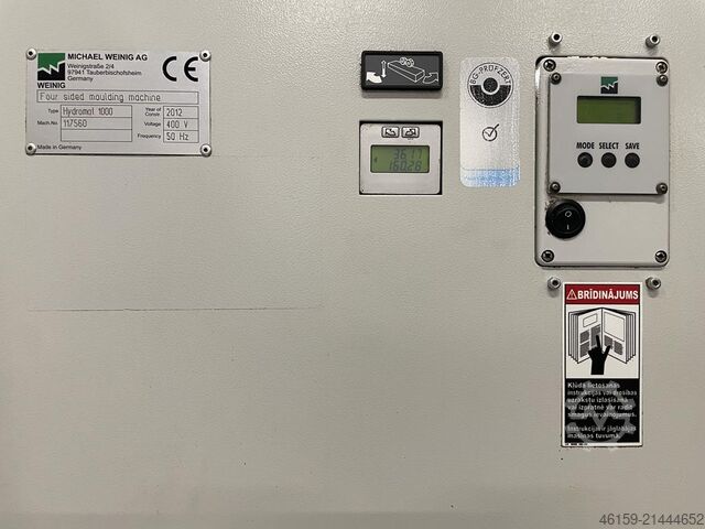Moulder Weinig Hydromat 1000 with mechanisation
