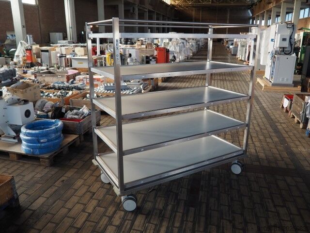 Stainless steel transport platform trolley 174x83x181  