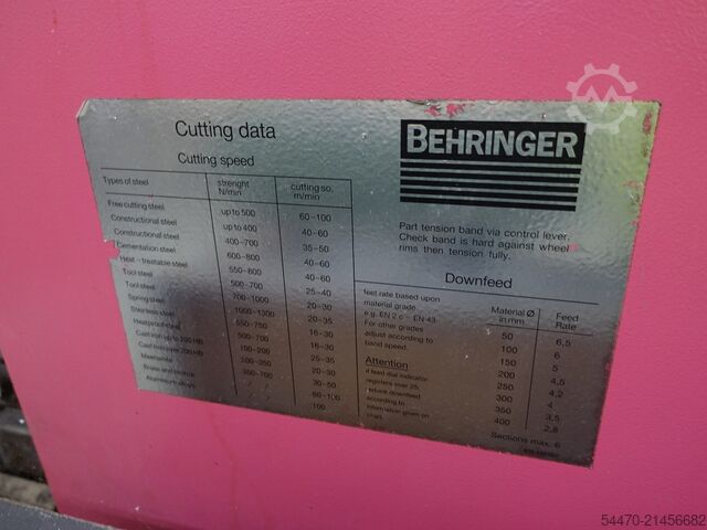 Band saw machine BEHRINGER HBP360A