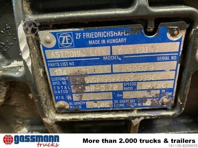 Agricultural machine  6 AS 800 TO Automatikgetriebe