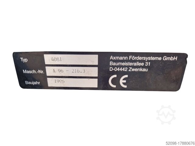 Conveyor belt, L: 2,550 mm AXMANN 1000004070, FB: 440 mm