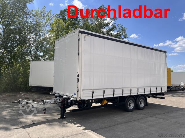 Open trailer with tarp Möslein TPW 105 D Schwebheim  Tandem- Planenanhänger Durchladen