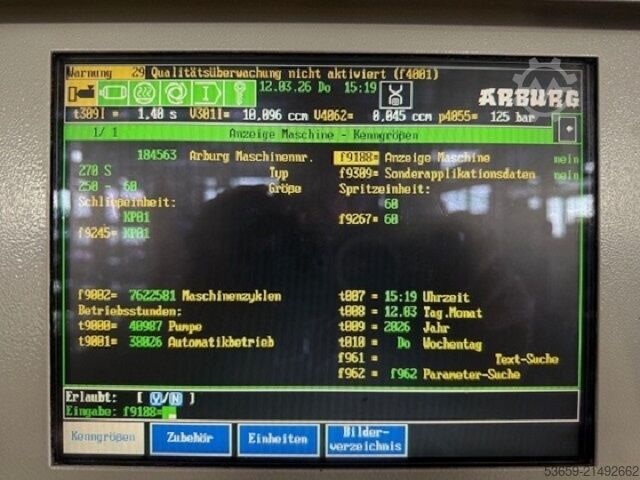 Injection moulding machines up to 1000 KN Arburg Arburg 270S 250-60, 2001