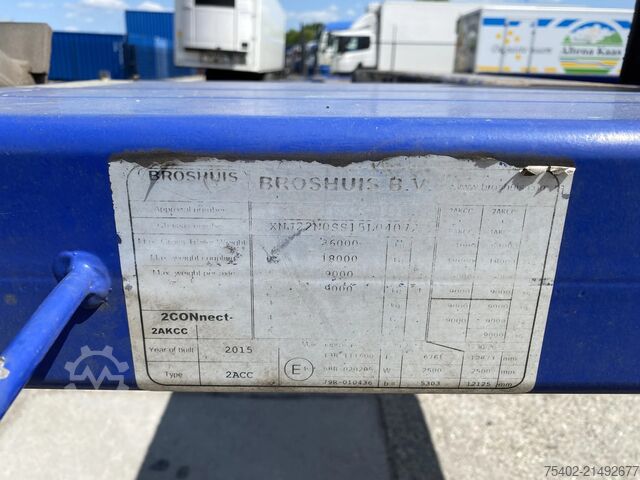 Container transport Broshuis 2Connect 2AKCC / 4 Axles / 3x Steering Axle / 2...