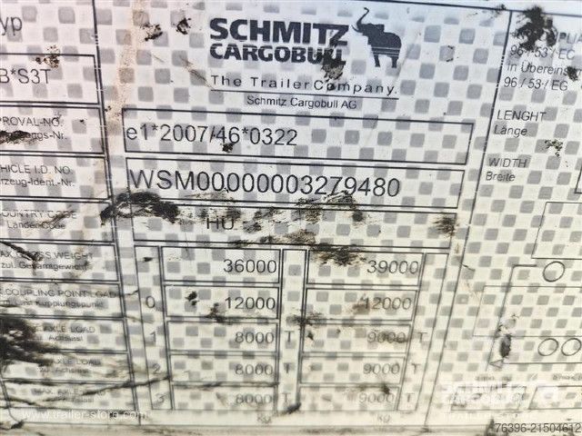 Auflieger mit Pritsche & Plane Schmitz Cargobull Semitrailer Curtainsider Mega