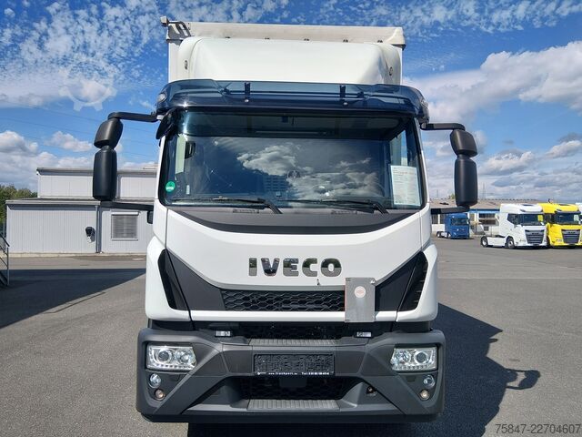 Flatbed truck with tarp Iveco EuroCargo ML 180 E 32/P  Gardine LBW