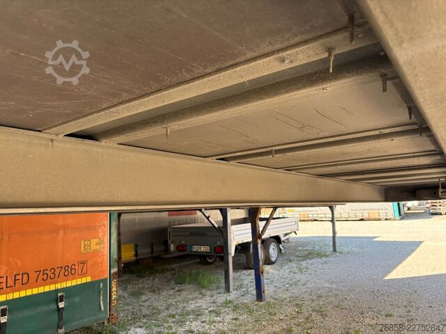 Swap body with flatbed & tarp Wecon Wechselbrücke Verzinkt Edscha + Gardine