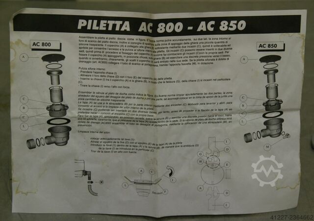 Duschabläufe 250 Stück SILFRA AC800