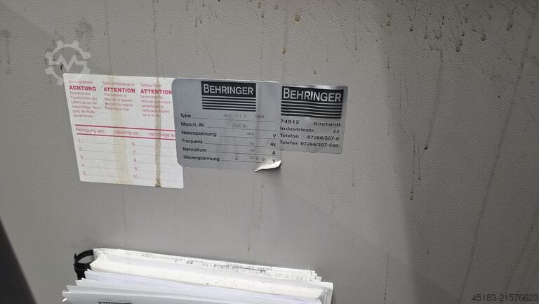 Bandsäge BEHRINGER HBP263A(1000-KGT)