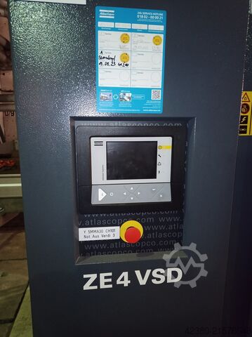 Schraubenkompressor Schraubenverdichter Atlas Copco 4 bar ZE4 VSD
