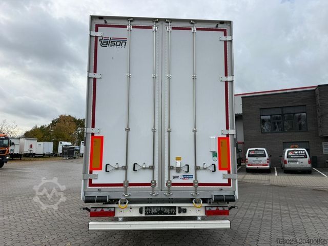 Box semitrailer TALSON TGG TAL 12/18 Mega Kofferauflieger Kleidung 99m³