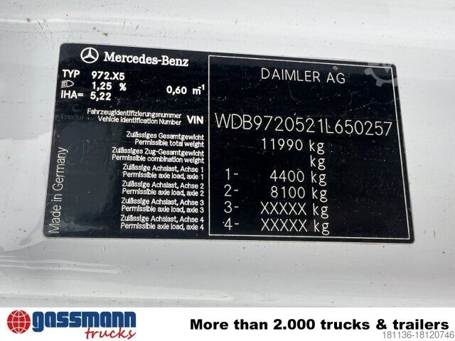 Tipper truck Mercedes-Benz Atego 1222 K 4x2, 2x AHK