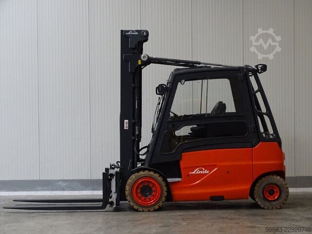 Electric 4-wheel forklift Linde E50HL-01 - TRIPLEX