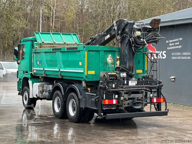 Tipper truck MERCEDES-BENZ Actros 3348 6x6 Kipper mit HIAB 1300RS 83