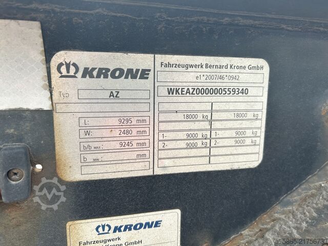 BDF System Krone BDF Box Carrier / Molen - Schamel Aanhanger / B...