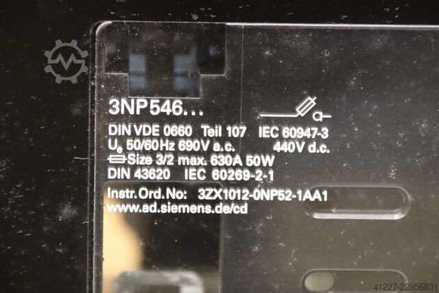 Load break switch Siemens 3NP5460-0CA00  630A