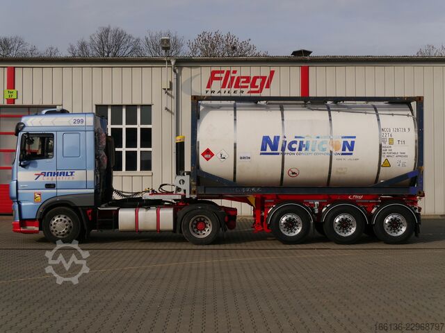 Auflieger Containerchassis Fliegl SDS 380 Kippchassis für 1x20ft Container