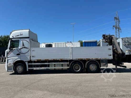 Flatbed truck MERCEDES-BENZ ACTROS 2545 L 6X2, RETARDER, PRITSCHE, HIAB XS 166 D-4 PRO, E5