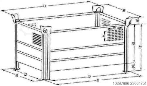 Lightweight container L800xW500xH500mm – 1 unit  