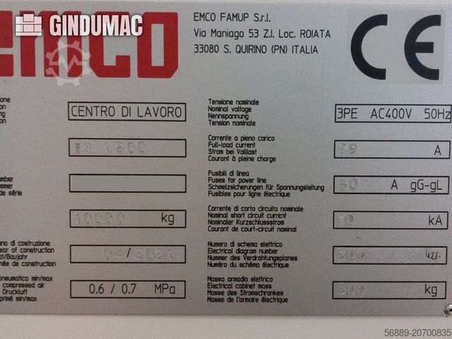 VERTIKALES BEARBEITUNGSZENTRUM EMCO Emcomill EM 1200