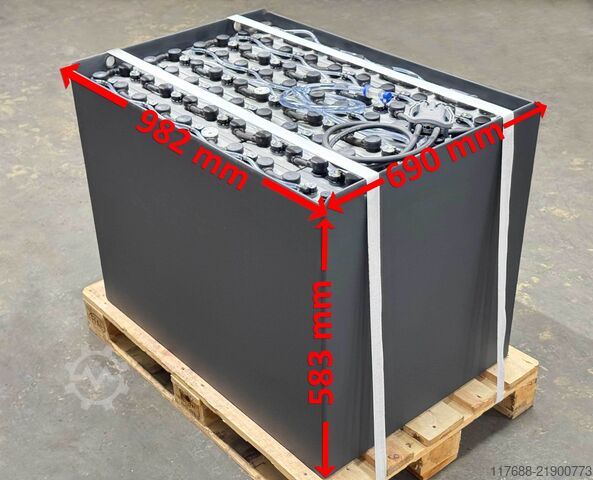 Forklift battery 80V 3PZS 375AH - special trough Toyota FBM20 - Hyster E2.2-35XN Hyster E200XM - Akku Garantie